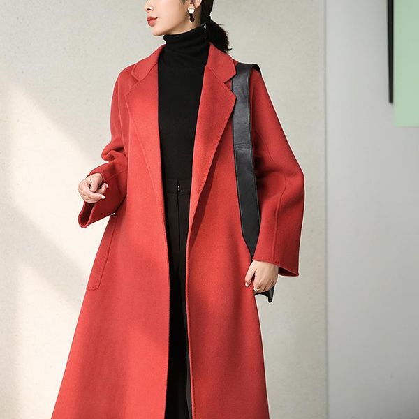 women's wool & blends 2021 winter women 100% coat with belt autumn female coats and jackets womens clothes abrigos para mujer wpy1327, Black
women's wool & blends 2021 winter women 100% coat with belt autumn female coats and jackets womens clothes abrigos para mujer wpy1327, Black