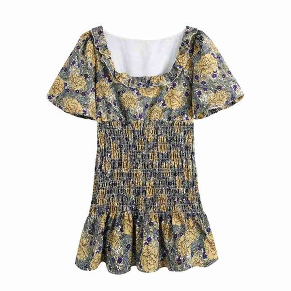 summer women square collar ruffle printed elastic mini dress female lantern sleeve clothes casual lady slim vestido d7700 210430, Black;gray
summer women square collar ruffle printed elastic mini dress female lantern sleeve clothes casual lady slim vestido d7700 210430, Black;gray