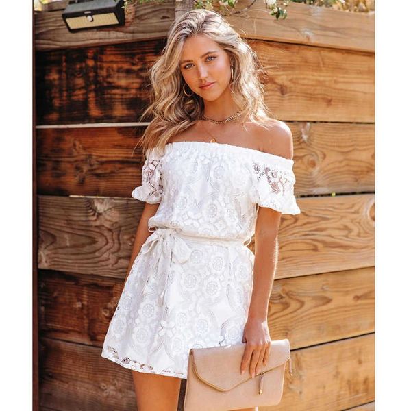fashion women elegant vintage sweet lace white dress stylish slash neck casual slim beach summer sundress female vestidos 210527, Black;gray
fashion women elegant vintage sweet lace white dress stylish slash neck casual slim beach summer sundress female vestidos 210527, Black;gray