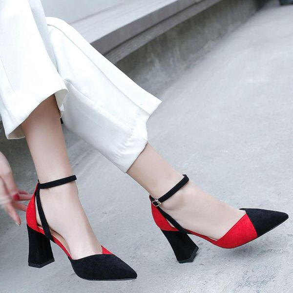 dress shoes woman sandals high heels women's f ashion pointed thick heel mature casual suede summer women, Black
dress shoes woman sandals high heels women's f ashion pointed thick heel mature casual suede summer women, Black