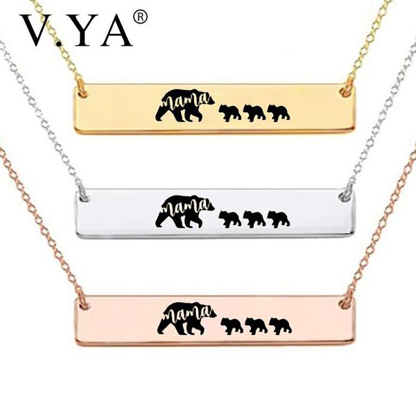 pendant necklaces v.ya simple fashion stainless steel engraved "mama bear"and animal necklace/chain for mom and children jewelry g, Silver
pendant necklaces v.ya simple fashion stainless steel engraved "mama bear"and animal necklace/chain for mom and children jewelry g, Silver