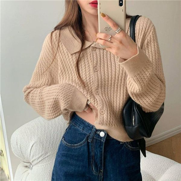 women's knits & tees turtleneck twist knit sweater women's spring and autumn retro short loose knitted cardigan single breasted e4, White
women's knits & tees turtleneck twist knit sweater women's spring and autumn retro short loose knitted cardigan single breasted e4, White
