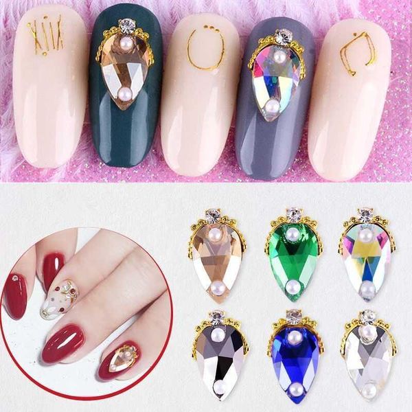 5pcs shiny crystal with pearl 3d nail art decoration charm waterdrop alloy diamond ornament jewelry manicure design accessories1, Silver;gold
5pcs shiny crystal with pearl 3d nail art decoration charm waterdrop alloy diamond ornament jewelry manicure design accessories1, Silver;gold