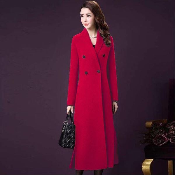 autumn winter woolen blends coat female fashion double breasted wool women long jacket women's &, Black
autumn winter woolen blends coat female fashion double breasted wool women long jacket women's &, Black