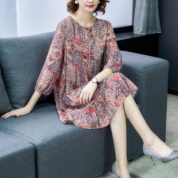 plus size three quarter sleeve women dress spring loose o-neck dresses 6081 casual, Black;gray
plus size three quarter sleeve women dress spring loose o-neck dresses 6081 casual, Black;gray