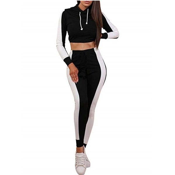 women's two piece pants 2021 female hoodies+trousers suit autumn women set tracksuit bodycon crop and 2 outfits e0928, White
women's two piece pants 2021 female hoodies+trousers suit autumn women set tracksuit bodycon crop and 2 outfits e0928, White