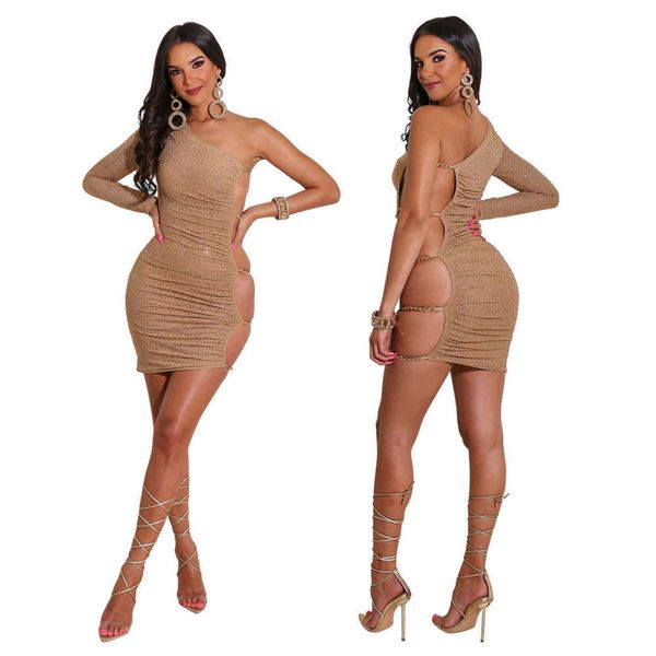 sparking women party dress ranking slash neck one sleeve lady's charming bodycon hollow out mini dresses 211115, Black;gray
sparking women party dress ranking slash neck one sleeve lady's charming bodycon hollow out mini dresses 211115, Black;gray