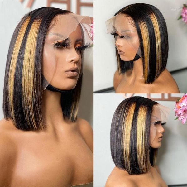 remy 180% density black honey blonde ombre colored human hair wigs for women brazilian highlight wig short bob glueless lace1, Black;brown
remy 180% density black honey blonde ombre colored human hair wigs for women brazilian highlight wig short bob glueless lace1, Black;brown