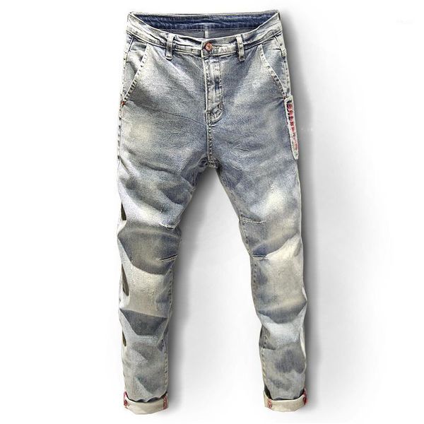 men's jeans 2021 light color slim fit elastic pencil pants mens korean style fashion wash denim1, Blue
men's jeans 2021 light color slim fit elastic pencil pants mens korean style fashion wash denim1, Blue