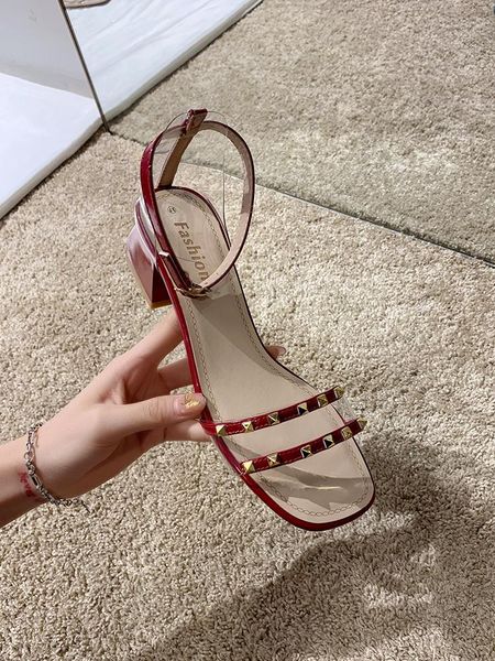 summer style studded roman sandals, Black