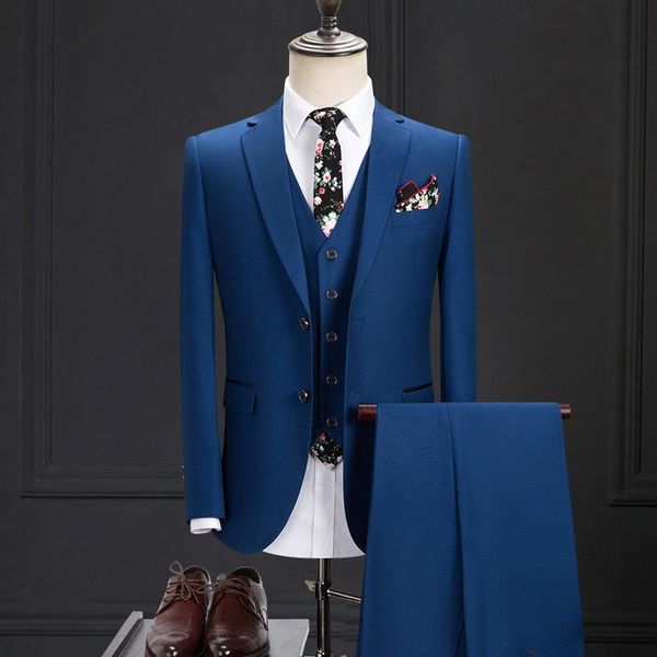 men's pure color two-button suit wedding dress three youth cultivate one's morality suits & blazers, White;black
men's pure color two-button suit wedding dress three youth cultivate one's morality suits & blazers, White;black
