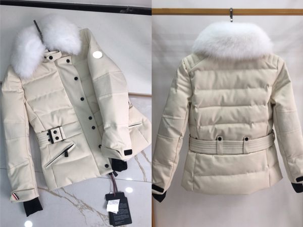 monclair luxury france women's down jackets designer brand maya fox fur collar ski outdoor slim waist short color waterproof jacket, Black
monclair luxury france women's down jackets designer brand maya fox fur collar ski outdoor slim waist short color waterproof jacket, Black