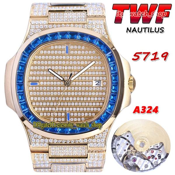 twf 5719 pp324 a324 automatic mens watch paved fully iced out diamonds dial blue t diamond bezel stick gold stainless steel bracelet eternit, Slivery;brown
twf 5719 pp324 a324 automatic mens watch paved fully iced out diamonds dial blue t diamond bezel stick gold stainless steel bracelet eternit, Slivery;brown
