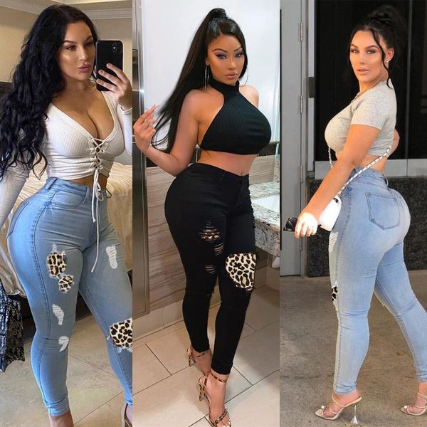 women jeans high waist denim pant elastic skinny ripped hole stretchy lady trouser women's, Blue
women jeans high waist denim pant elastic skinny ripped hole stretchy lady trouser women's, Blue