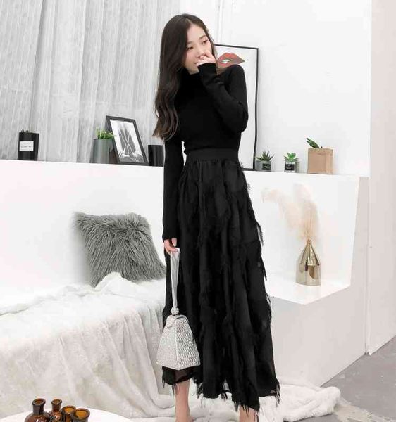 dress south korean autumn/winter thin base long sleeve midi mesh in two lazy eyelashes half-length ed, Black;gray
dress south korean autumn/winter thin base long sleeve midi mesh in two lazy eyelashes half-length ed, Black;gray