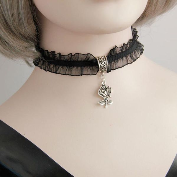 chokers retro gothic black lace necklace fashion women silver plated rose flower pendant neck chain charm cocktail party jewelry, Golden;silver
chokers retro gothic black lace necklace fashion women silver plated rose flower pendant neck chain charm cocktail party jewelry, Golden;silver