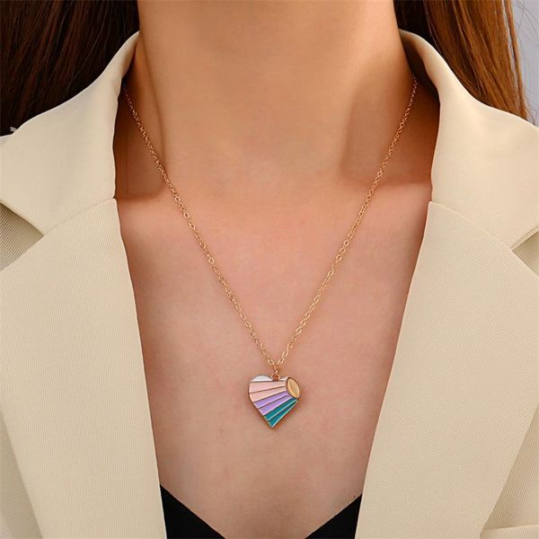 pendant necklaces dripping oil colorful love necklace for women heart clavicle sweater chain charm jewelry gifts, Silver
pendant necklaces dripping oil colorful love necklace for women heart clavicle sweater chain charm jewelry gifts, Silver