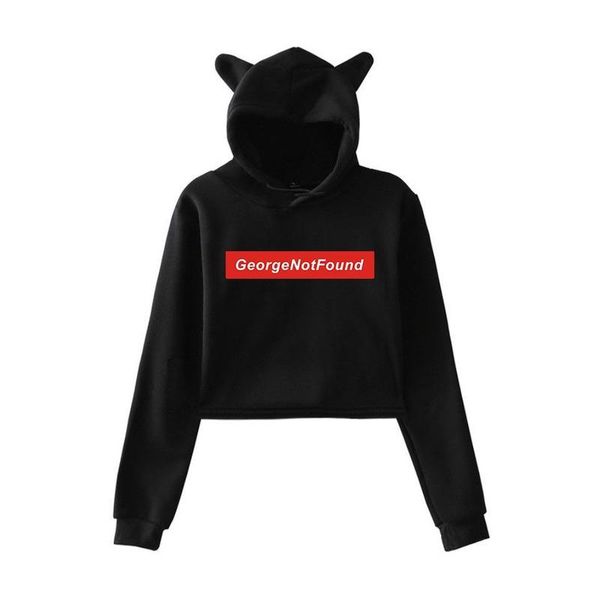 women's hoodies & sweatshirts 2021 george not found cat ears navel sweatshirt, Black
women's hoodies & sweatshirts 2021 george not found cat ears navel sweatshirt, Black