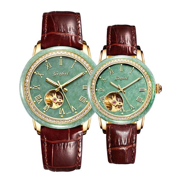 couple watch automatic women luxury business men's watches fashion hollow ms clock wristwatches, Slivery;brown
couple watch automatic women luxury business men's watches fashion hollow ms clock wristwatches, Slivery;brown