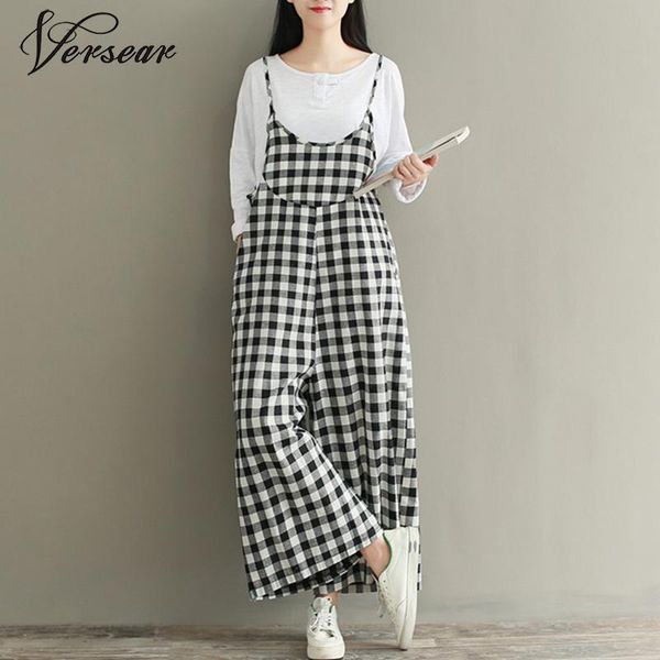 versear women loose wide leg jumpsuit plaid spaghetti strap casua playsuit rompers oversized overalls summer ropa mujer women's jumpsui, Black;white
versear women loose wide leg jumpsuit plaid spaghetti strap casua playsuit rompers oversized overalls summer ropa mujer women's jumpsui, Black;white