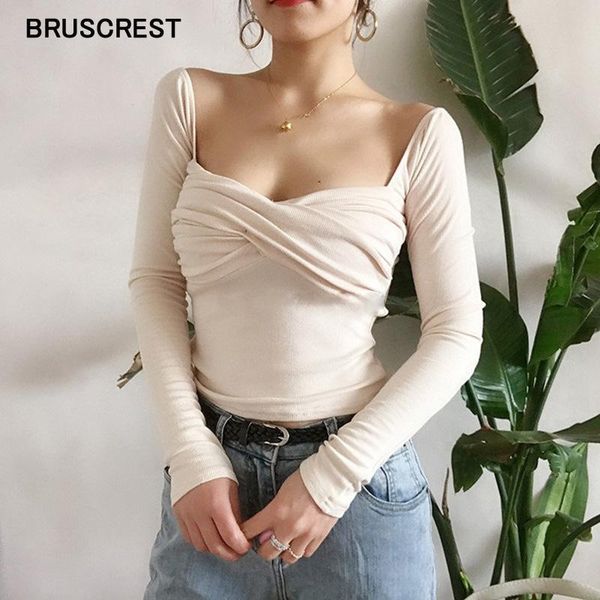 women's t-shirt white black vintage long sleeve shirt women tshirt neckline twist cross crop clothes 2021 summer tee femme
women's t-shirt white black vintage long sleeve shirt women tshirt neckline twist cross crop clothes 2021 summer tee femme
