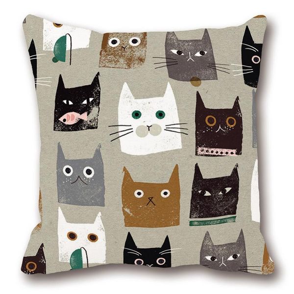 cushion/decorative pillow selling printed linen cushion cover cartoon style cat pattern pillowcase creative home decoration
cushion/decorative pillow selling printed linen cushion cover cartoon style cat pattern pillowcase creative home decoration