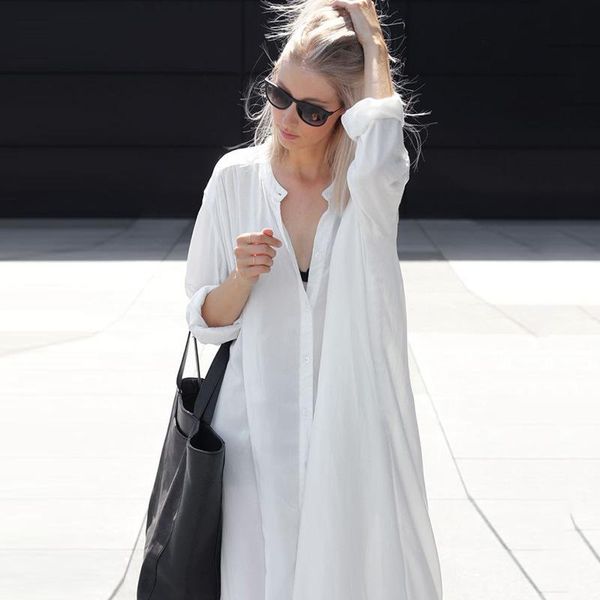 european fashion imitation cotton button loose slit v-neck bohemian beach group blouse dress for women and long cardigan women's swimwe, White;black
european fashion imitation cotton button loose slit v-neck bohemian beach group blouse dress for women and long cardigan women's swimwe, White;black