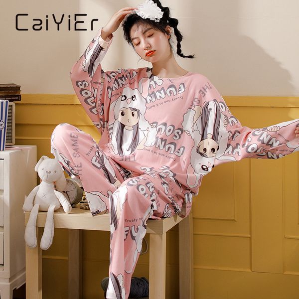 caiyier 2021 cotton pajamas set autumn winter women nightwear cute banana print long sleeve sleepwear simple female home clothes, Black;red
caiyier 2021 cotton pajamas set autumn winter women nightwear cute banana print long sleeve sleepwear simple female home clothes, Black;red