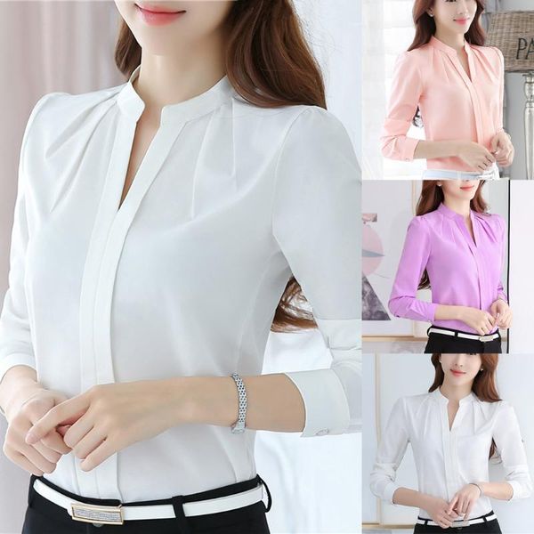 women's blouses & shirts fashion solid white ladies elegant v-neck office lady workwear spring summer long sleeve chiffon blouse
women's blouses & shirts fashion solid white ladies elegant v-neck office lady workwear spring summer long sleeve chiffon blouse