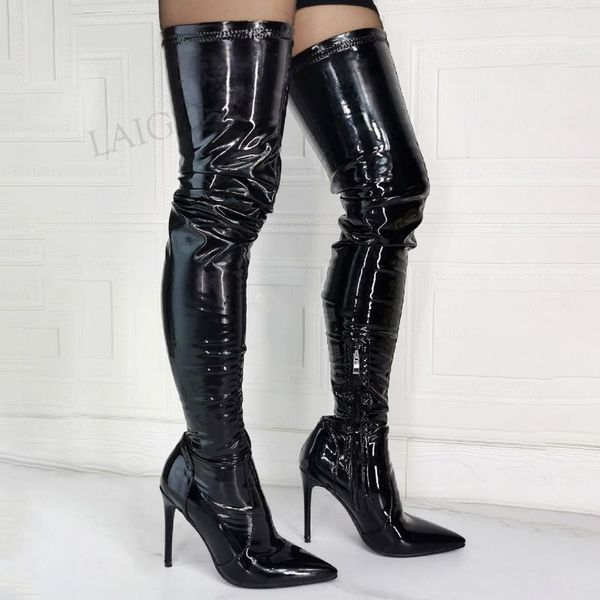 boots dohbaner women thigh high elastic black zip stiletto heels botas mujer shoes woman big size 39 44 46 47
boots dohbaner women thigh high elastic black zip stiletto heels botas mujer shoes woman big size 39 44 46 47