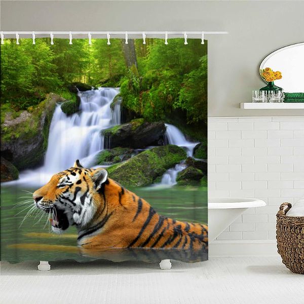 shower curtains beautiful natural landscape forest amber animal tiger curtain bathroom decoration home 
shower curtains beautiful natural landscape forest amber animal tiger curtain bathroom decoration home