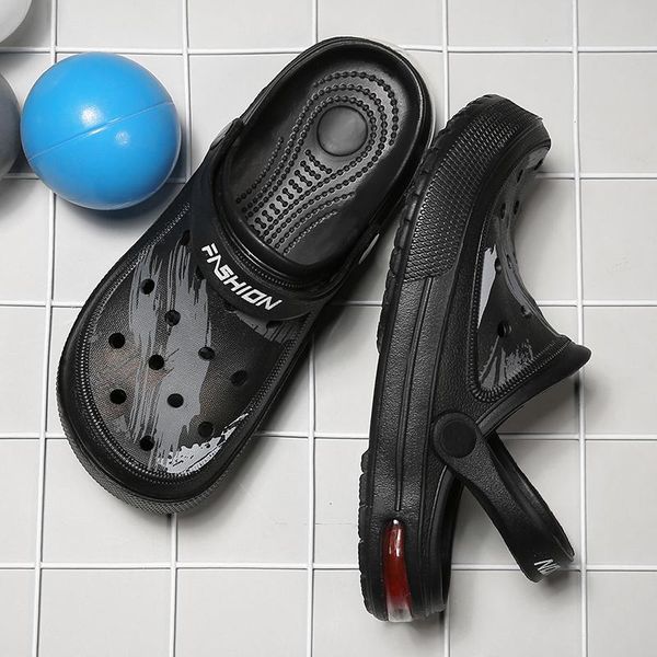 slippers couple air cushion beach sandals men summer waterproof breathable fashion flat large size eva hole shoes, Black
slippers couple air cushion beach sandals men summer waterproof breathable fashion flat large size eva hole shoes, Black