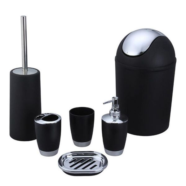 bath accessory set black bathroom accessories with soap dispenser dish toothbrush holder washing cup toilet brush trash supplies
bath accessory set black bathroom accessories with soap dispenser dish toothbrush holder washing cup toilet brush trash supplies