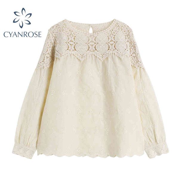 pullover shirts blouses fashion vintage ol loose lace patchwork crewneck blusas spring long sleeve elegant work korean 210417, White
pullover shirts blouses fashion vintage ol loose lace patchwork crewneck blusas spring long sleeve elegant work korean 210417, White