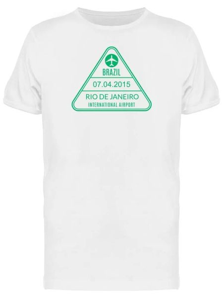 Brazil Rio De Janeiro Airport Men's Tee -Image by Shutterstock, White;black 
Brazil Rio De Janeiro Airport Men's Tee -Image by Shutterstock, White;black