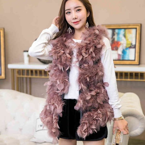 leather autumn winter women korean real sotrich feather vests slim sleeveless genuine fur jackets waistcoat a141, Black
leather autumn winter women korean real sotrich feather vests slim sleeveless genuine fur jackets waistcoat a141, Black
