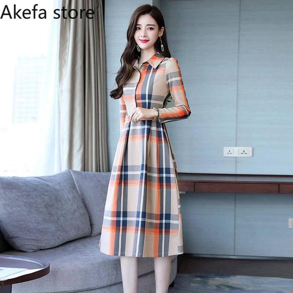 casual dresses office lady plaid lapel shirt dress women spring autumn korean long sleeve a-line vintage knee length elegant party, Black;gray
casual dresses office lady plaid lapel shirt dress women spring autumn korean long sleeve a-line vintage knee length elegant party, Black;gray