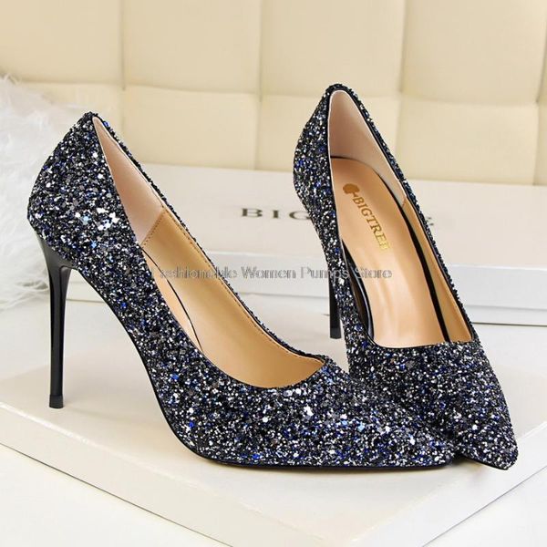 dress shoes bigtree sequins women pumps gold silver high heels woman wedding stiletto ladies bling female 34-43, Black
dress shoes bigtree sequins women pumps gold silver high heels woman wedding stiletto ladies bling female 34-43, Black