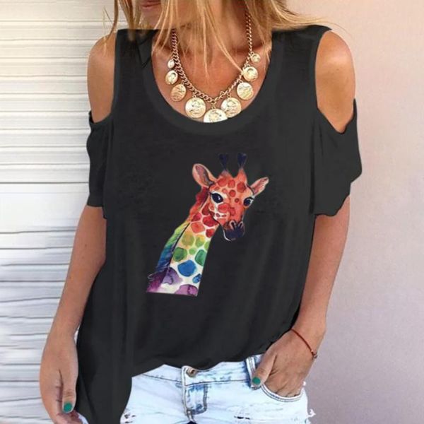 women's t-shirt #h40 oversized t shirt cartoon print cold shoulder women tshirts o neck casual loose short sleeve for womens female, White
women's t-shirt #h40 oversized t shirt cartoon print cold shoulder women tshirts o neck casual loose short sleeve for womens female, White