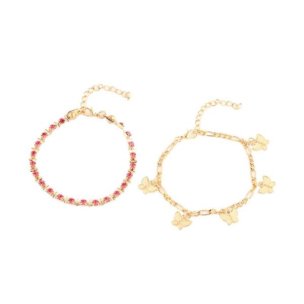 anklets fashion simple sweet pink claw chain copper ornaments butterfly tassel foot multi-layer 2 piece set anklet, Red;blue
anklets fashion simple sweet pink claw chain copper ornaments butterfly tassel foot multi-layer 2 piece set anklet, Red;blue