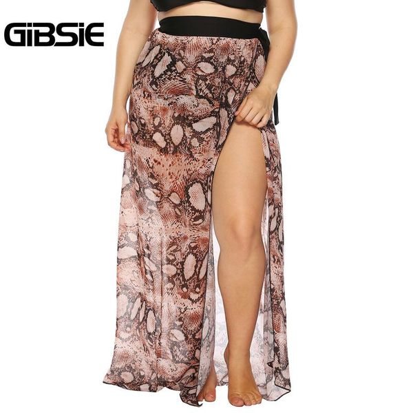 skirts gibsie snake print one-piece beach skirt women plus size vacation chiffon long maxi 4xl tie side wrap 2021 summer, Black
skirts gibsie snake print one-piece beach skirt women plus size vacation chiffon long maxi 4xl tie side wrap 2021 summer, Black
