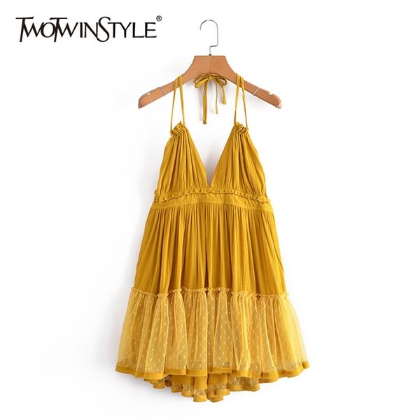 sweet solid dress for women v neck sleeveless high waist patchwork backless mini dresses female summer fashion 210520, Black;gray
sweet solid dress for women v neck sleeveless high waist patchwork backless mini dresses female summer fashion 210520, Black;gray