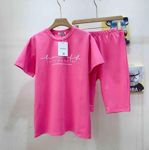 women's shorts -camisetas de algodn manga corta con letras estampadas para mujer, conjunto pantalones cortos hasta la rodilla, ver, White;black
women's shorts -camisetas de algodn manga corta con letras estampadas para mujer, conjunto pantalones cortos hasta la rodilla, ver, White;black