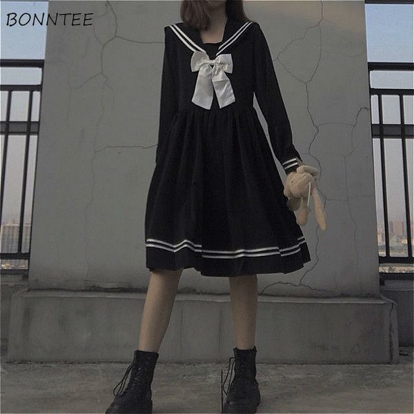 dresses women bow patchwork loose a-line fashion knee-length cute empire preppy style ins sailor collar japanese all-match black, Black;gray
dresses women bow patchwork loose a-line fashion knee-length cute empire preppy style ins sailor collar japanese all-match black, Black;gray