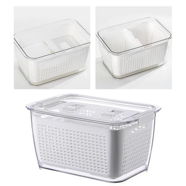 storage bottles & jars x4ye kitchen box refrigerator keep fresh vegetable fruit drain basket multifunctional plastic container with lid
storage bottles & jars x4ye kitchen box refrigerator keep fresh vegetable fruit drain basket multifunctional plastic container with lid