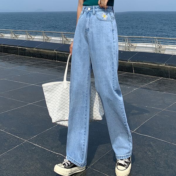 women's high-waisted trousers leisure long-legged vintage fashions in straight line breeches autumn 2021 female brim pants, Blue
women's high-waisted trousers leisure long-legged vintage fashions in straight line breeches autumn 2021 female brim pants, Blue