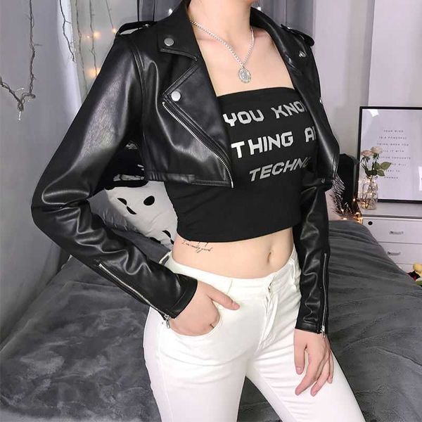motorcycle punk style cool super short leather coat women's black pu wear versatile fashion autumn
motorcycle punk style cool super short leather coat women's black pu wear versatile fashion autumn