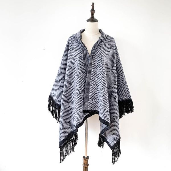 scarves wool winter warm women 135*150cm scarf plaid thick hooded cloak shawls and wraps for high quality, Blue;gray
scarves wool winter warm women 135*150cm scarf plaid thick hooded cloak shawls and wraps for high quality, Blue;gray