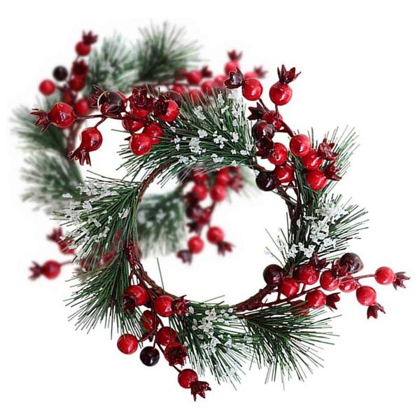 decorative flowers & wreaths 2 pcs red berry pine wreath artificial berries snowy needles candle ring garland for christmas decor
decorative flowers & wreaths 2 pcs red berry pine wreath artificial berries snowy needles candle ring garland for christmas decor