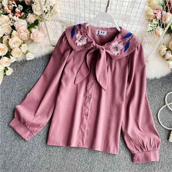 sweet embroidered doll collar single-breasted cardigan women loose and thin long-sleeved bottoming shirt uk222 210507, White
sweet embroidered doll collar single-breasted cardigan women loose and thin long-sleeved bottoming shirt uk222 210507, White